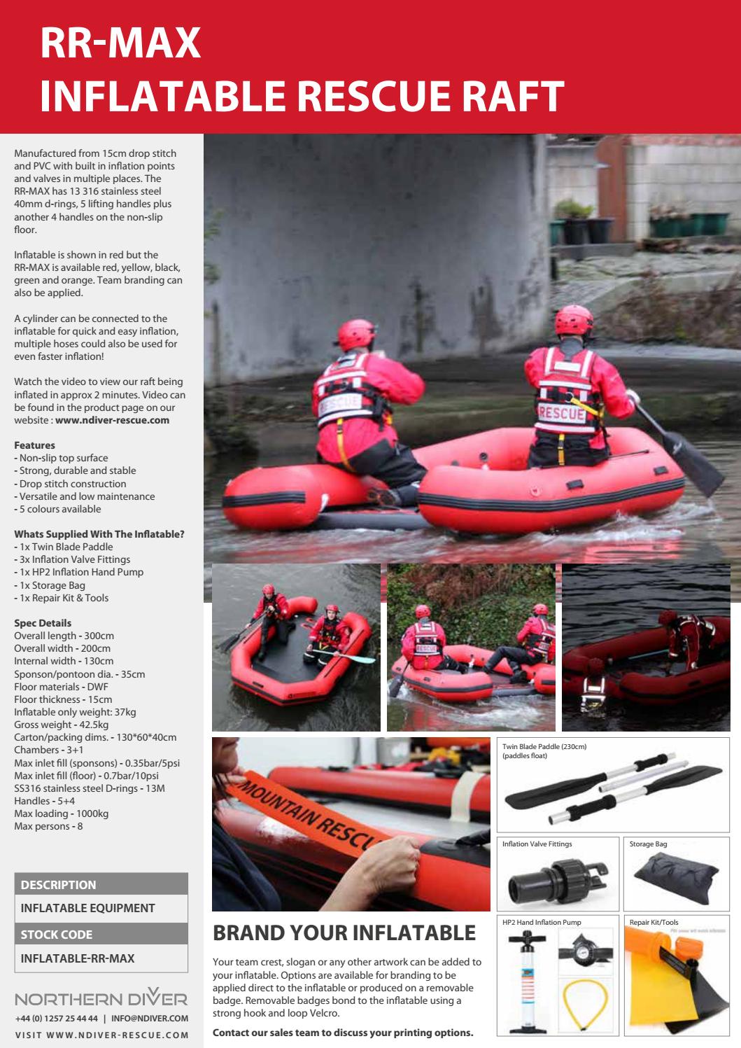 RR-MAX Inflatable Rescue Raft Datasheet by Northern Diver International ...