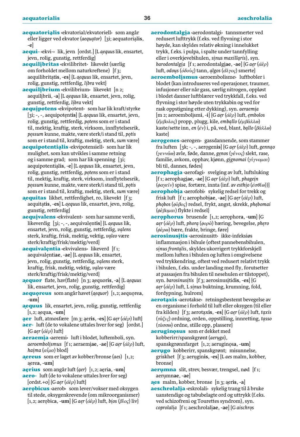 Medisinsk–biologisk ordbok (utdrag) by Cappelen Damm - Issuu