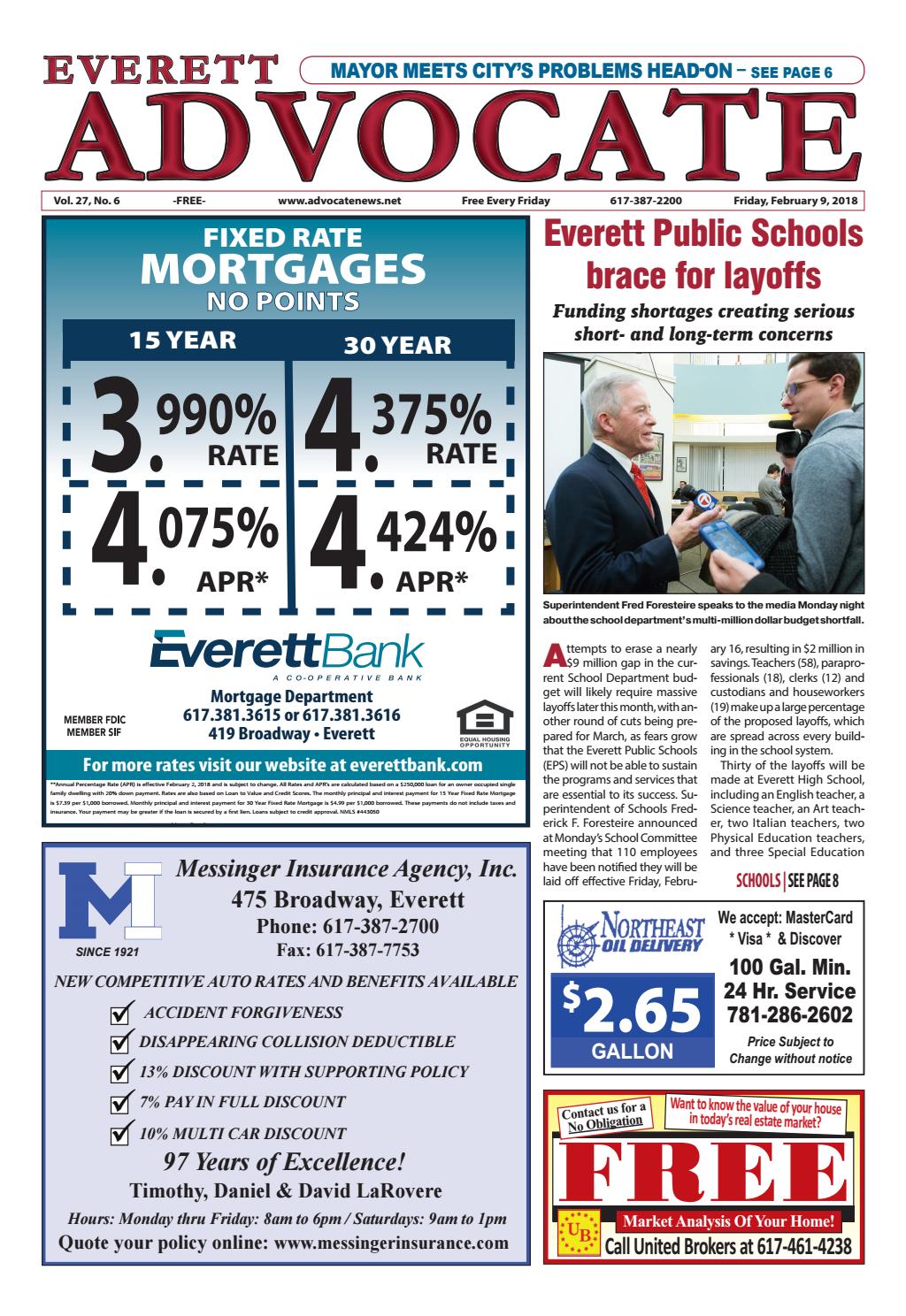 THE EVERETT ADVOCATE Friday, February 9, 2018 by Mike Kurov Issuu