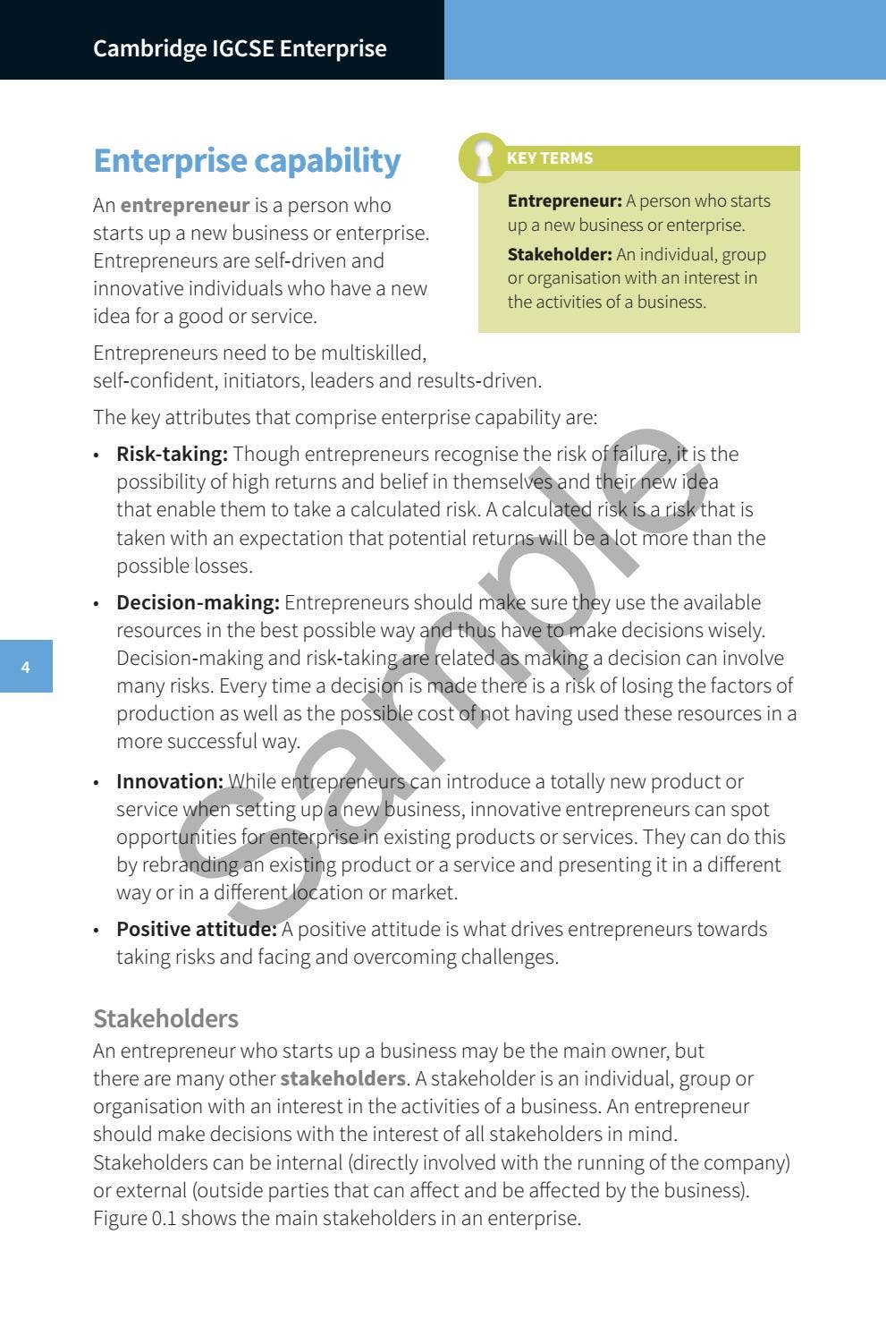 Preview Cambridge IGCSE® Enterprise Coursebook by Cambridge ...