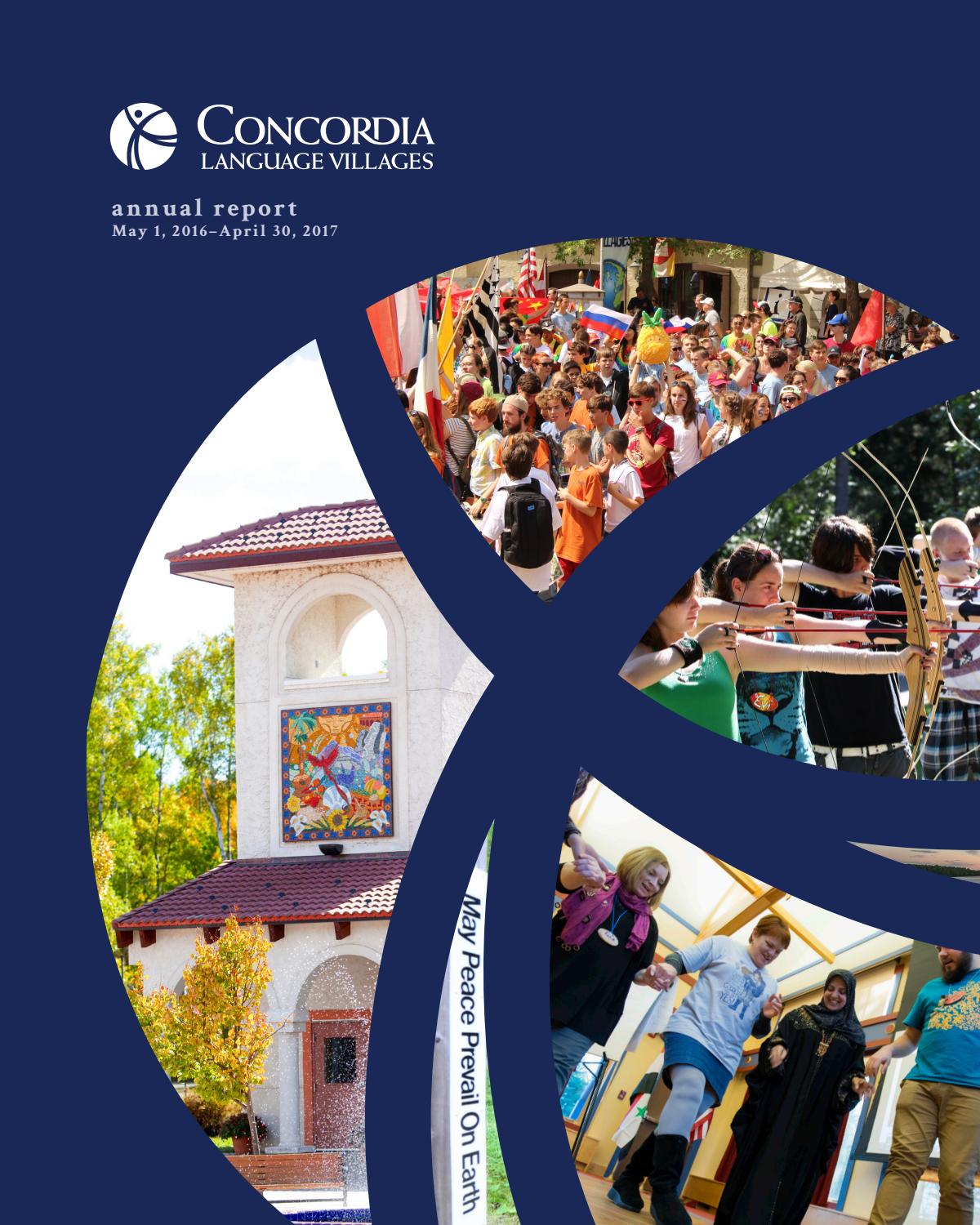 Concordia Language Villages 20162017 Annual Report by Concordia