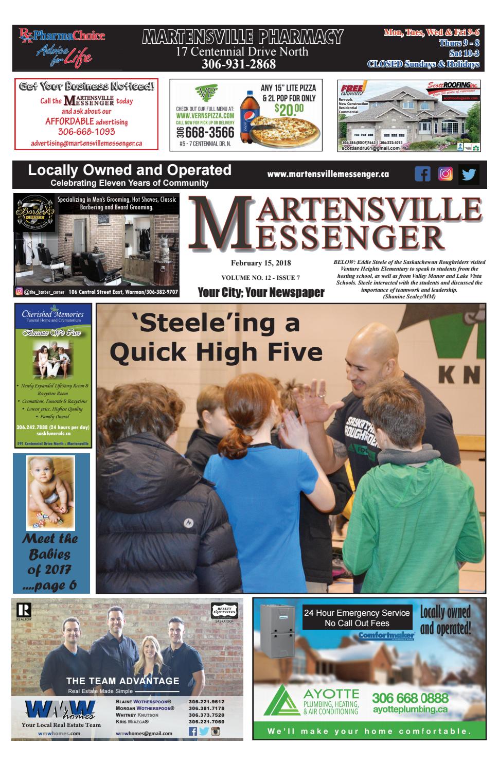 Digital Issue February 15 2018 Final By Martensville Messenger Martensville Messenger