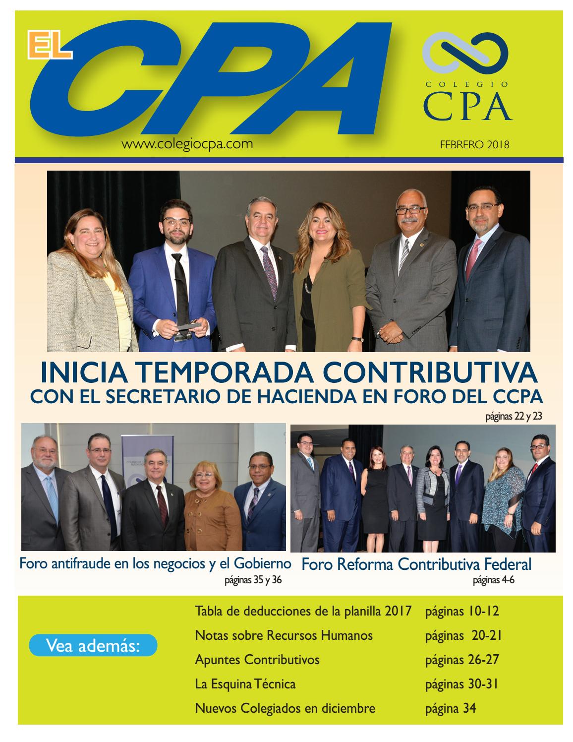 Revista El CPA Febrero 2018 By Colegio De CPA PR Issuu revista-el-cpa-febrero-2018-by-colegio-de-cpa-pr-issuu