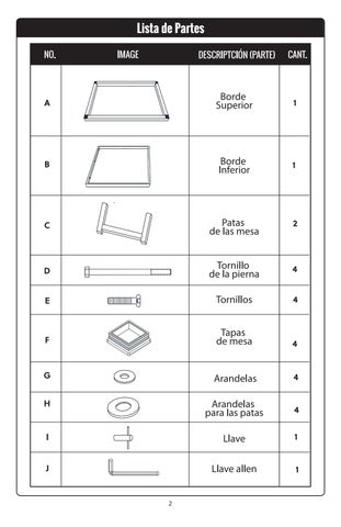 RST Brands 家具目录 · Portofino Comfort 边几 Instructions 第 10 页