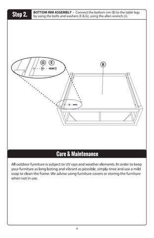 RST Brands 家具目录 · Portofino Comfort 边几 Instructions 第 4 页