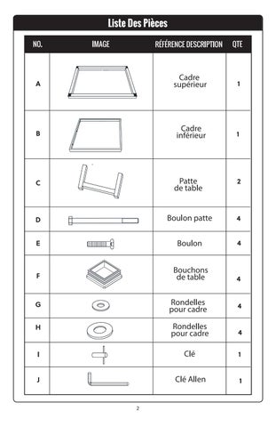 RST Brands 家具目录 · Portofino Comfort 边几 Instructions 第 6 页