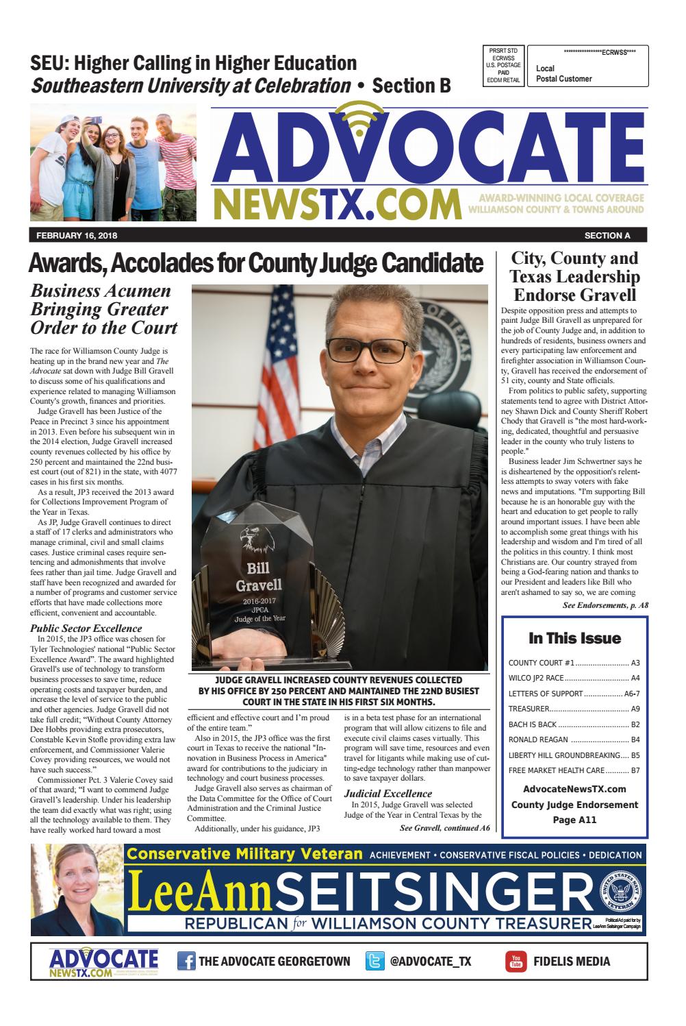 Advocate News TX February 16, 2018 by Fidelis Publishing Group, LLC Issuu