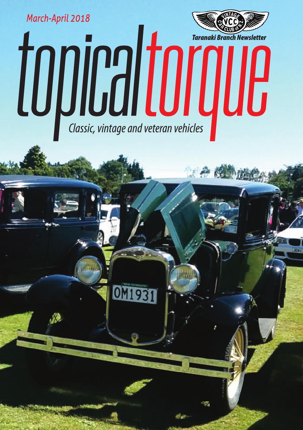 Taranaki VCC March 2018 by Vintage Car Club of New Zealand Issuu