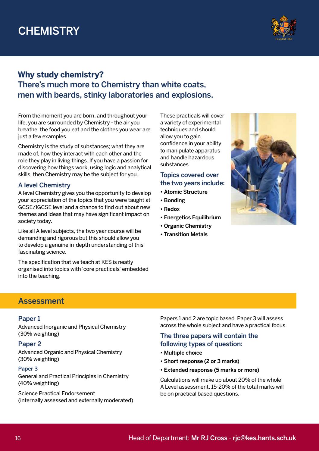 Sixth Form Guide 2018 By King Edward Vi School Issuu - 