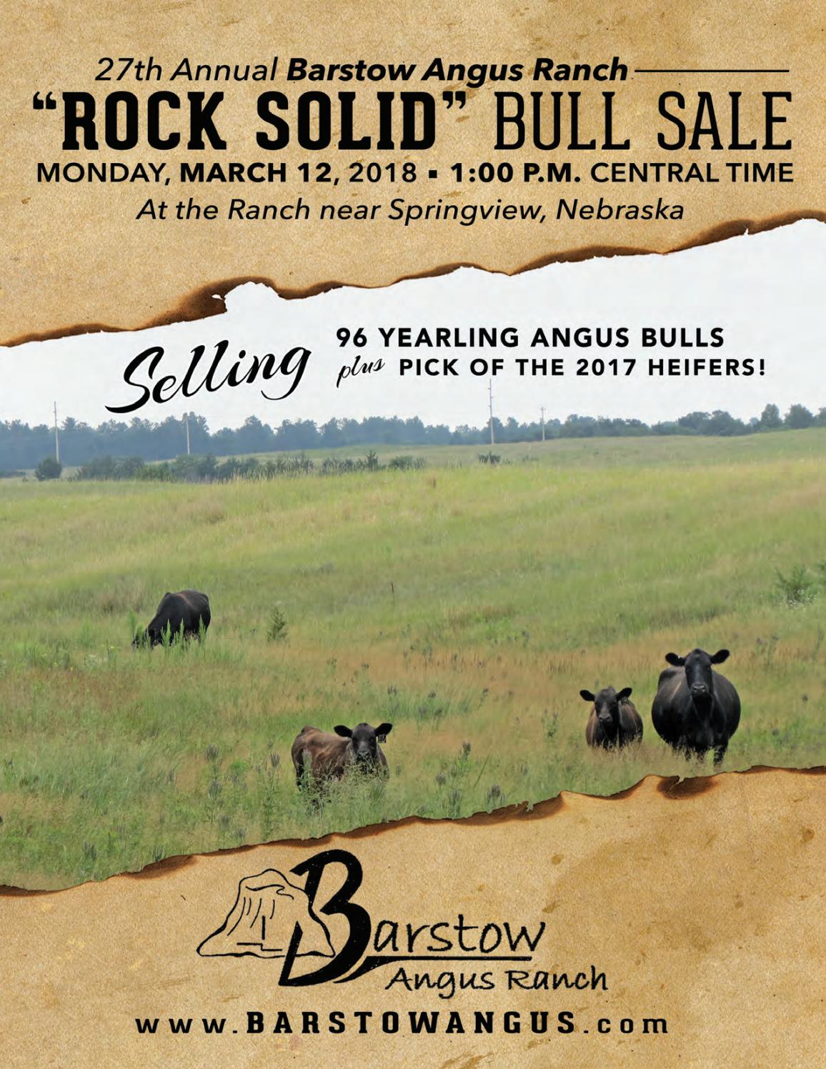 2018 Barstow Angus Ranch Sale Catalog by Ranch House Designs Issuu