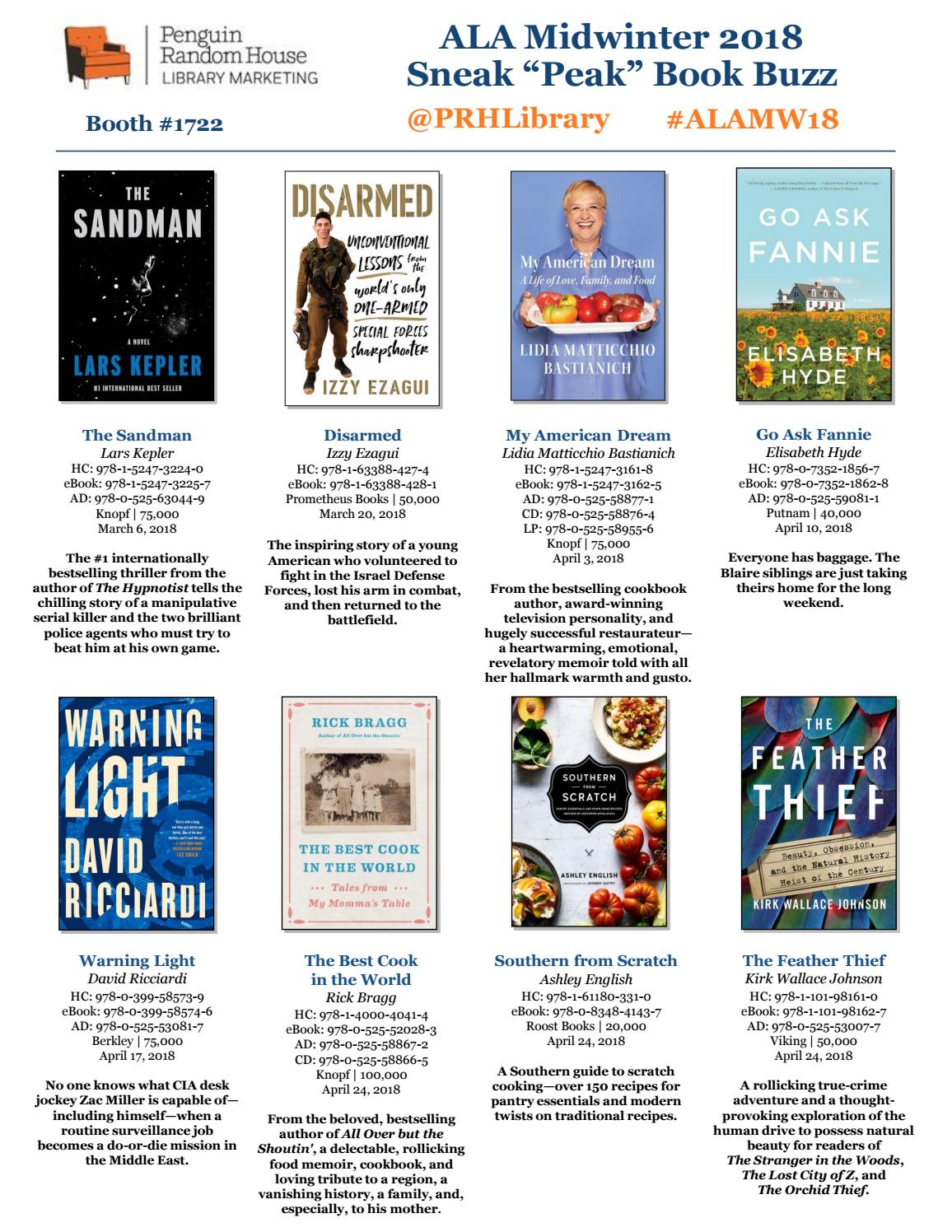 ala midwinter 2018 buzz handout by prh library issuu high flyers ef fleet