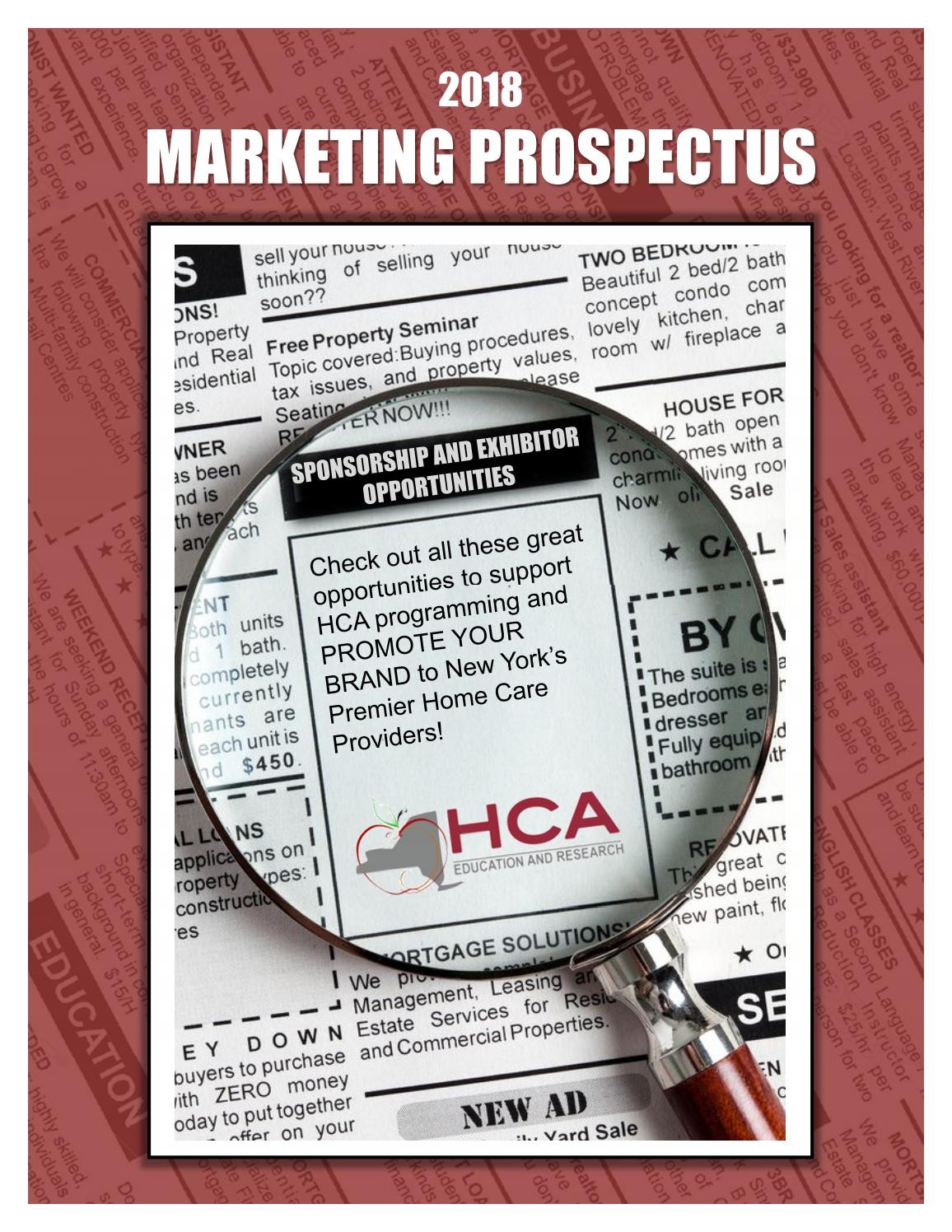 HCA's 2018 Marketing Prospectus by Home Care Association of New York