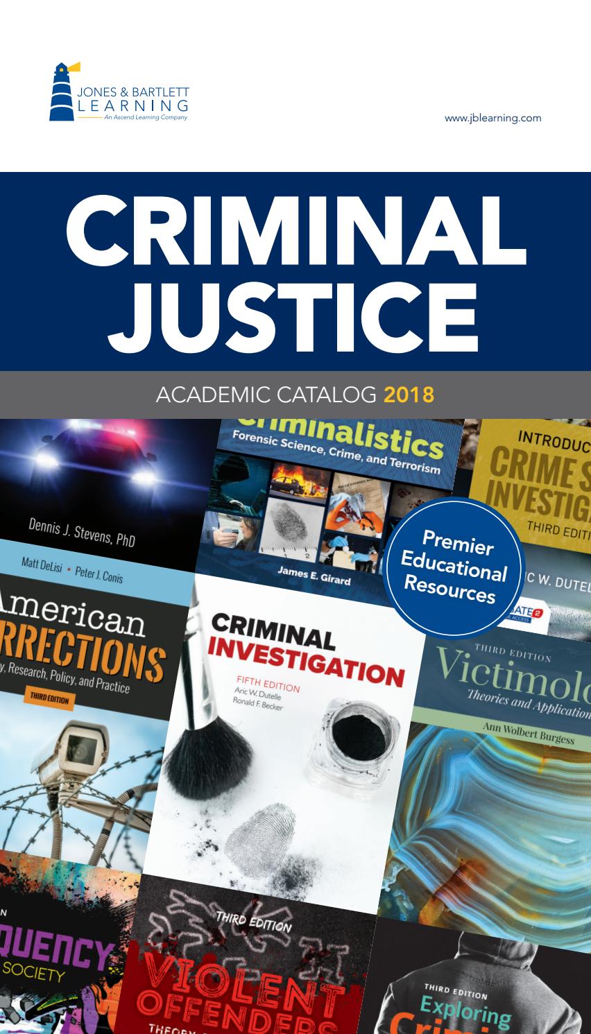 2018 Criminal Justice Catalog by Jones & Bartlett Learning Issuu