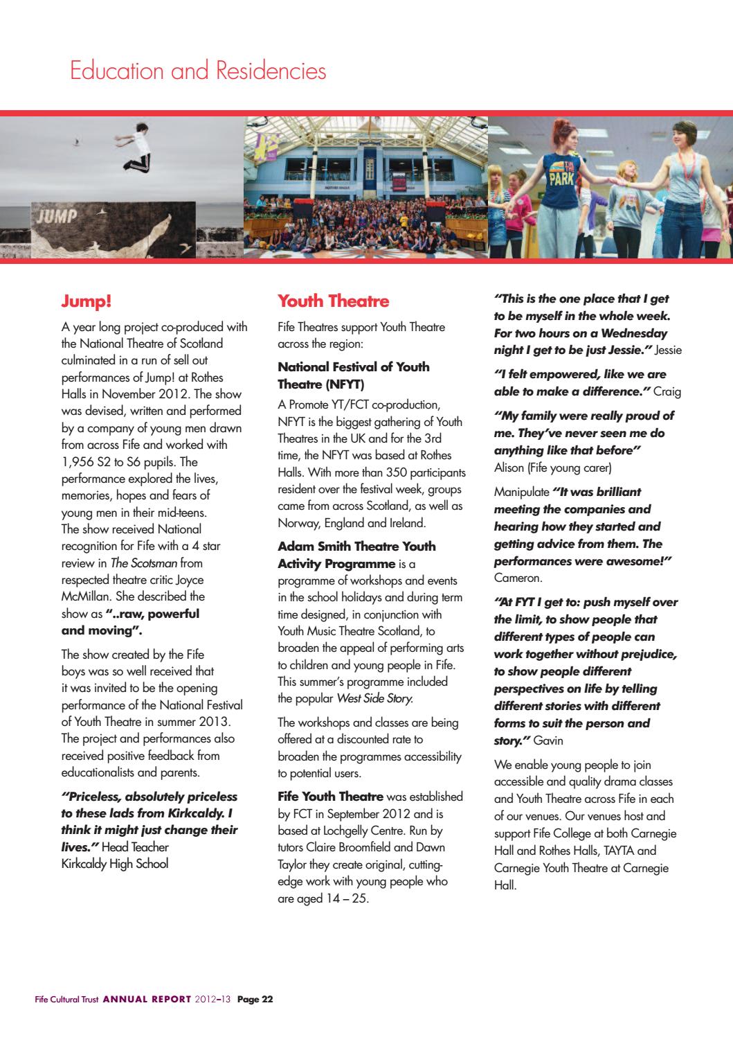 Fife Cultural Trust Annual Report 20122013 by OnFife Issuu