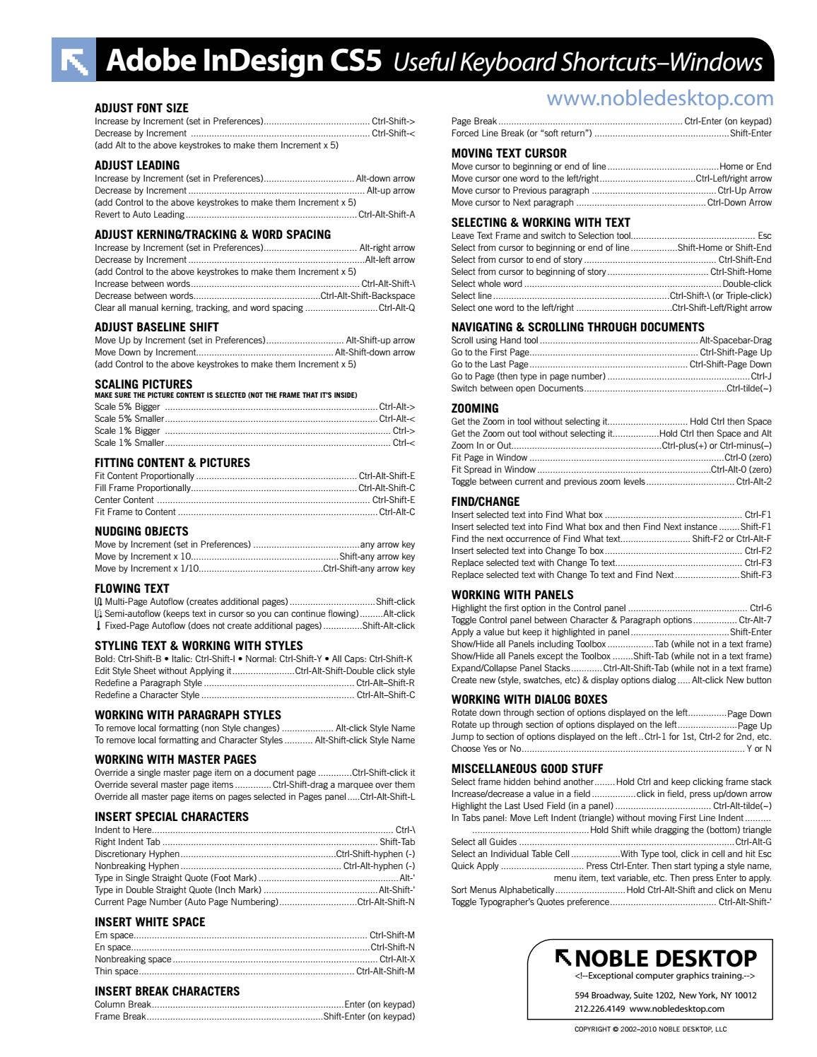 InDesign CS5 Quick Keys by Dave Simkiss - Issuu