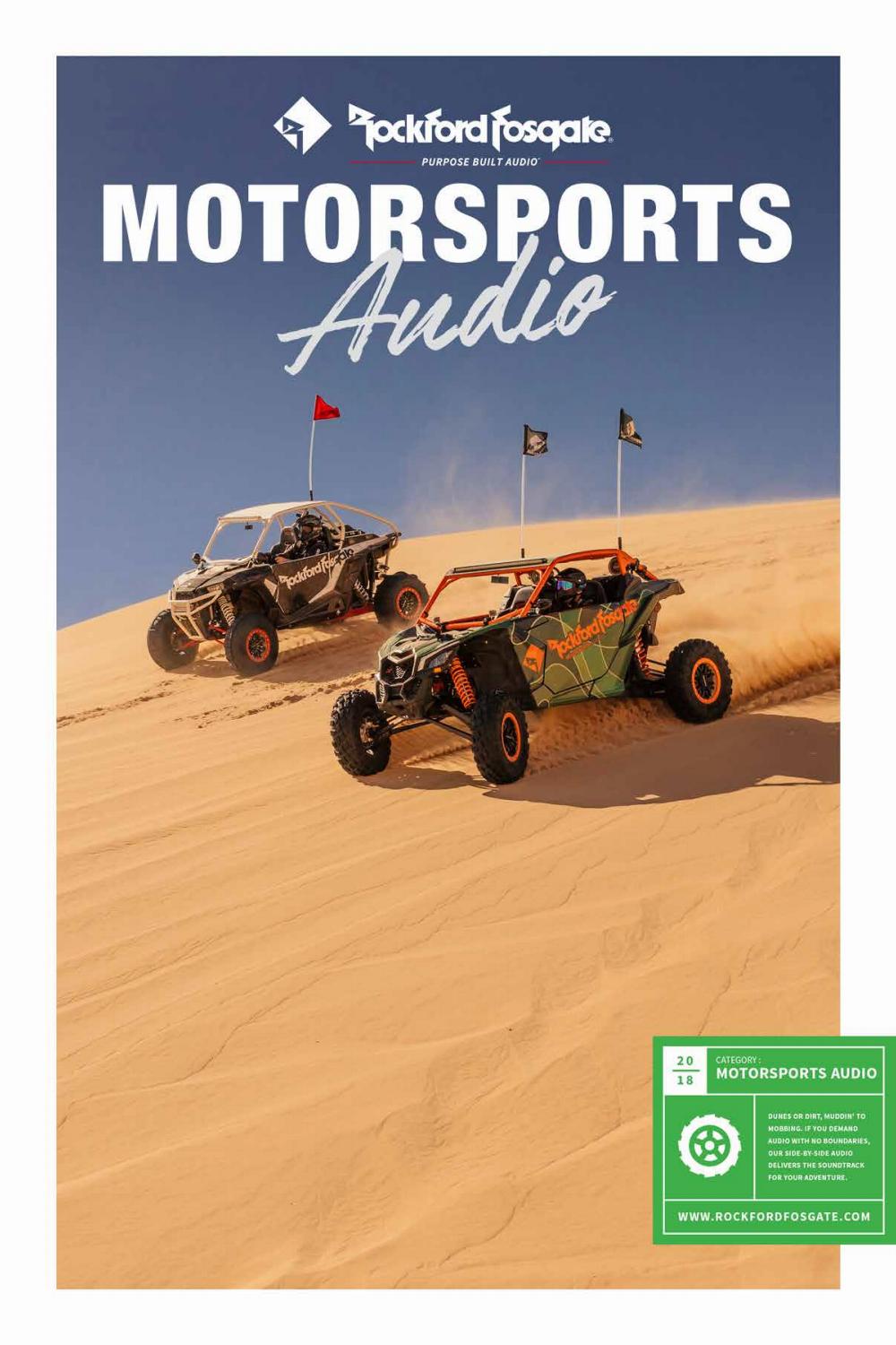 2018 Motorsports Audio Catalog by Rockford Fosgate Issuu