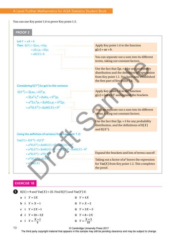 Preview A Level Further Mathematics for AQA Statistics Sample by ...