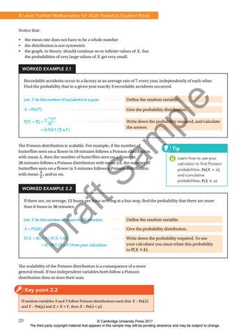 Preview A Level Further Mathematics for AQA Statistics Sample by ...