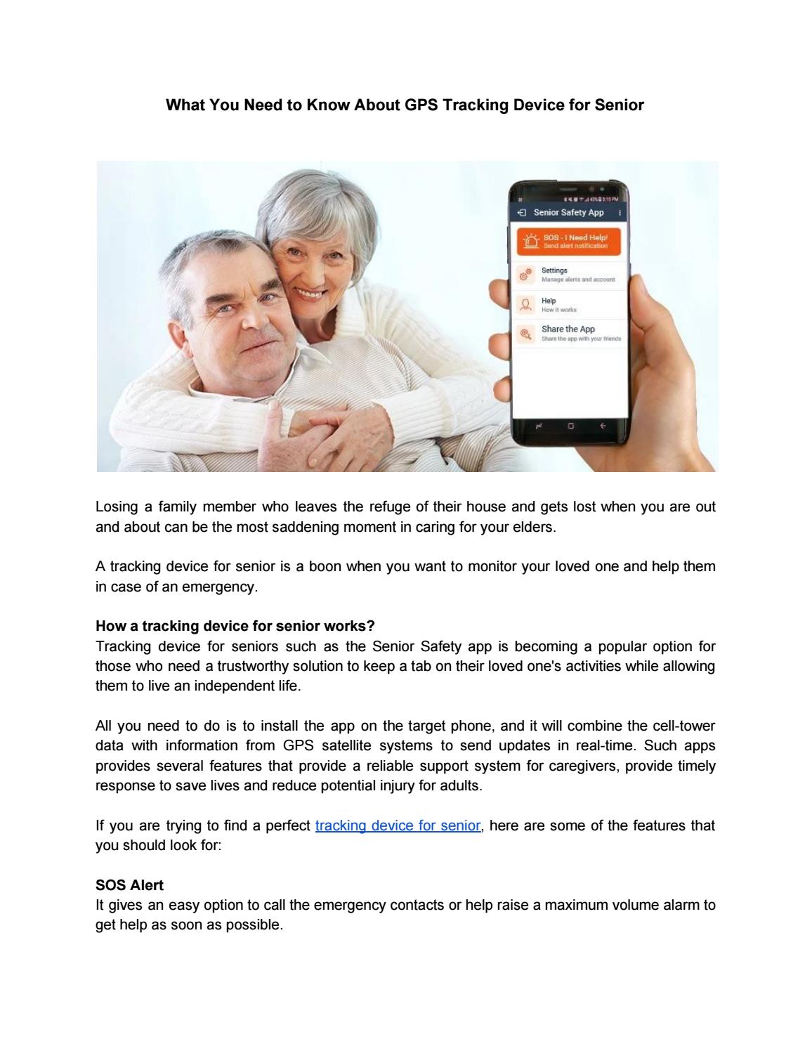 What you need to know about gps tracking device for senior by ...