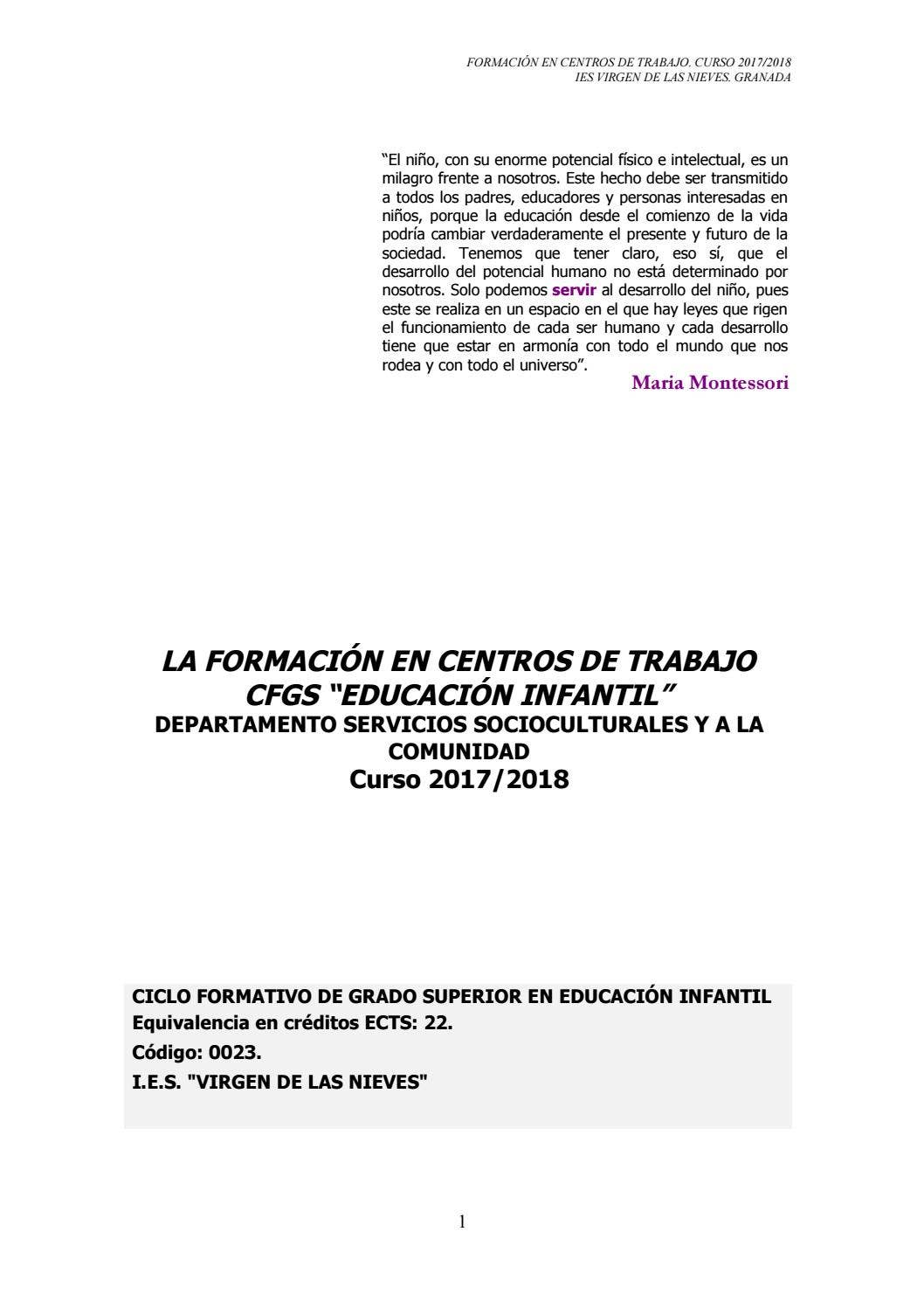 Programación de la formación en centros de trabajo by CARMEN GARCIA - Issuu