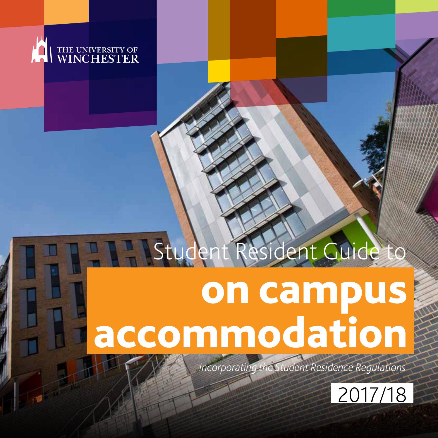 Student Resident Guide to on campus (including the