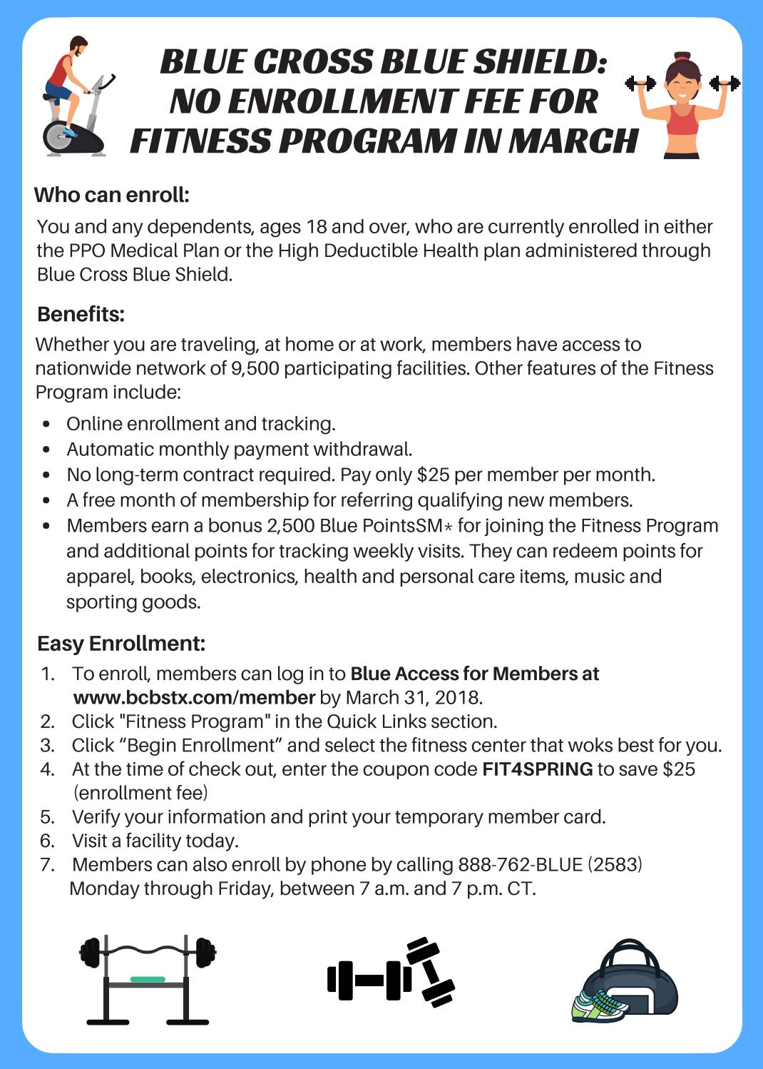 No enrollment fee for fitness program in march by Zachry Issuu
