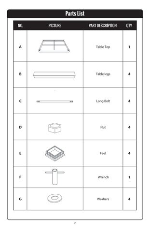 RST Brands 家具目录 · Deco 边几 assembly instructions (op pest2020 dec) print 第 2 页