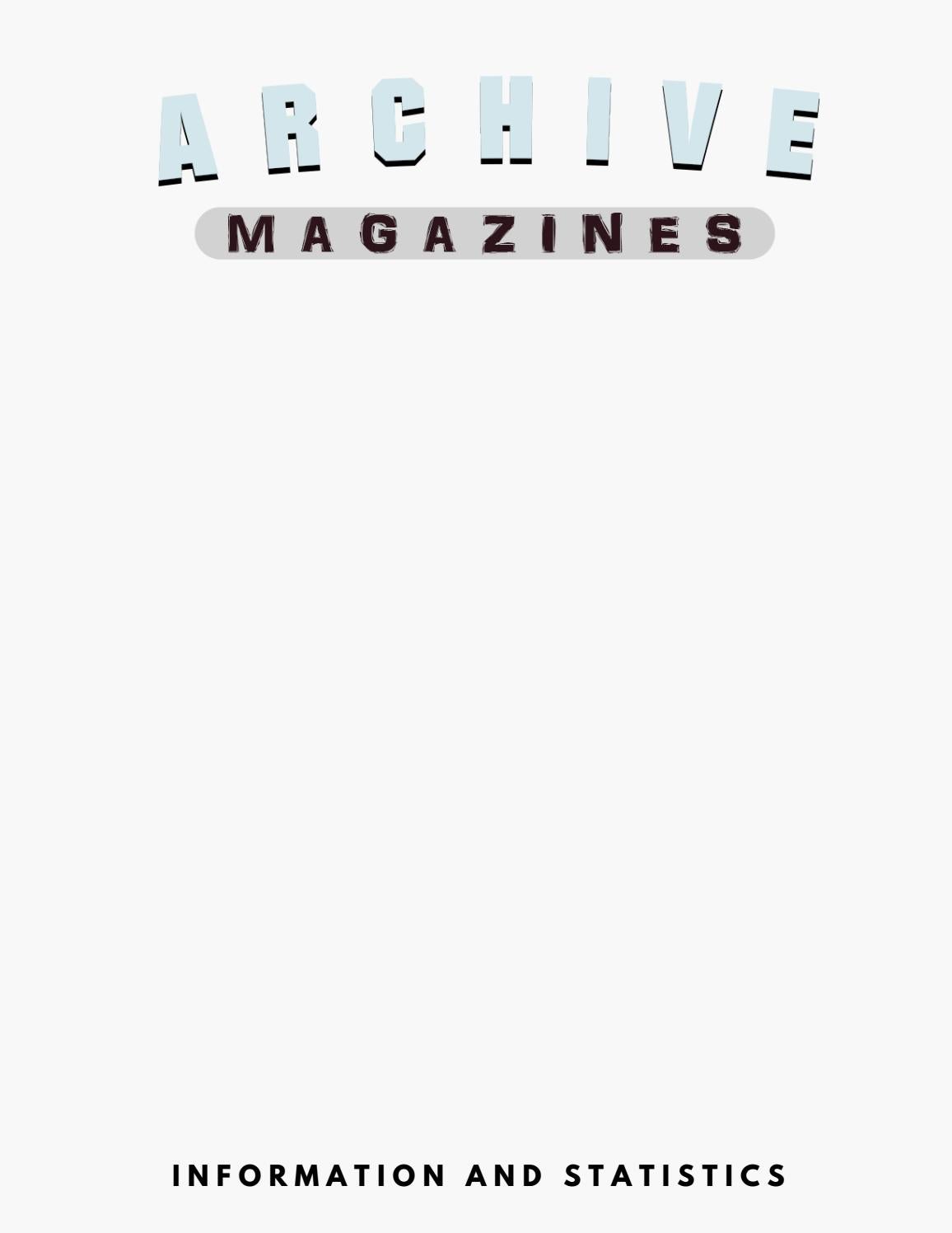 Archive Magazines Information Packet by Archive Magazines Issuu