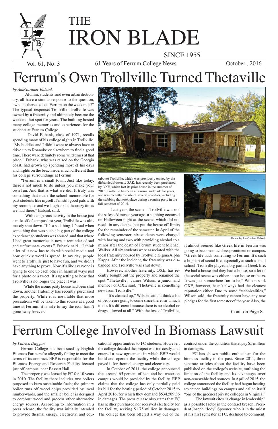 October 2016 by Ferrum College Issuu