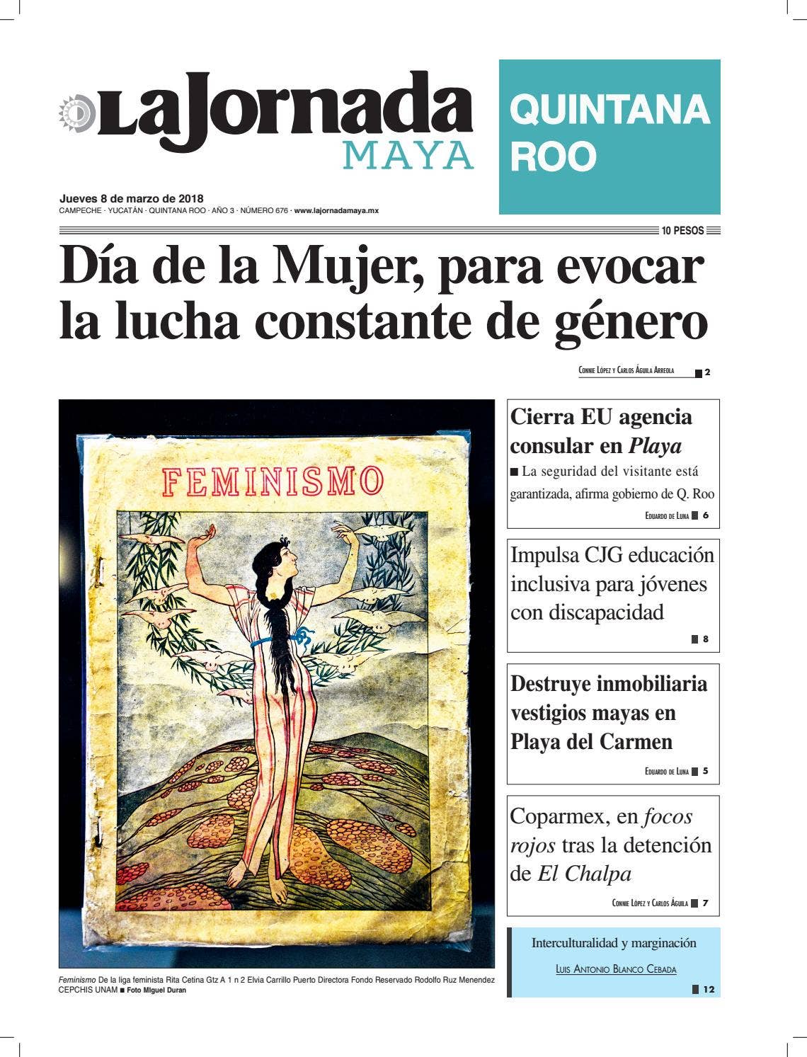 La jornada maya jueves 8 de marzo de 2018 by La Jornada Maya - Issuu