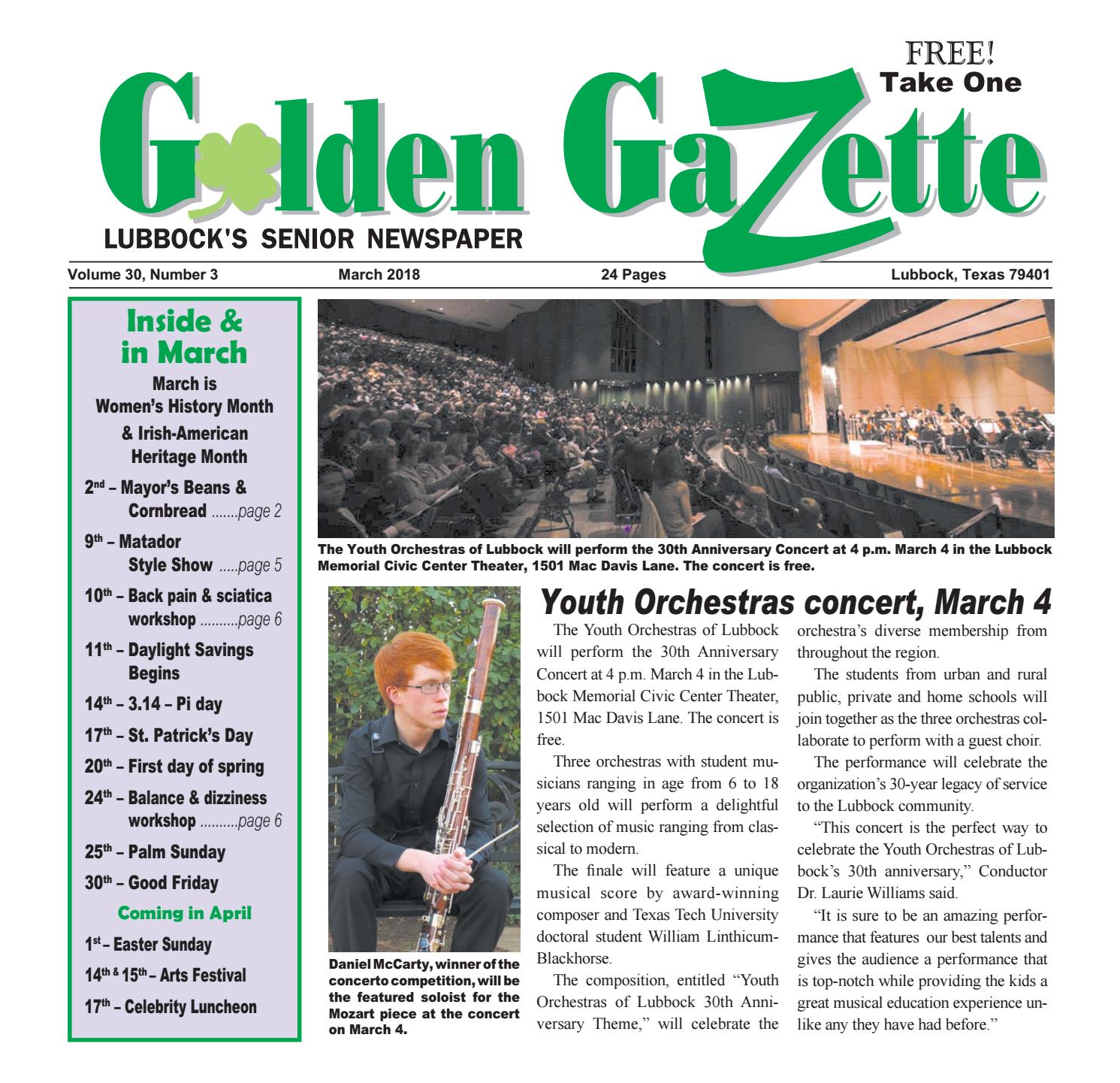 Golden Gazette March 2018 by Gary McDonald - Issuu