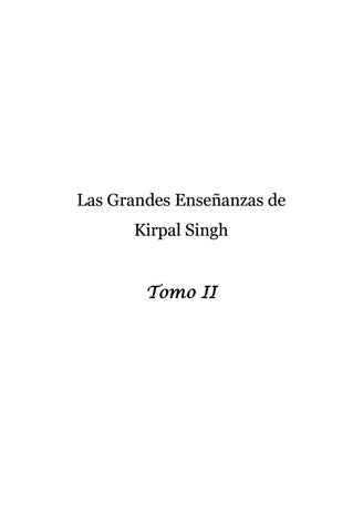 Grandes Enseñanzas 德文 Kirpal Singh, 册 II 第 3 页