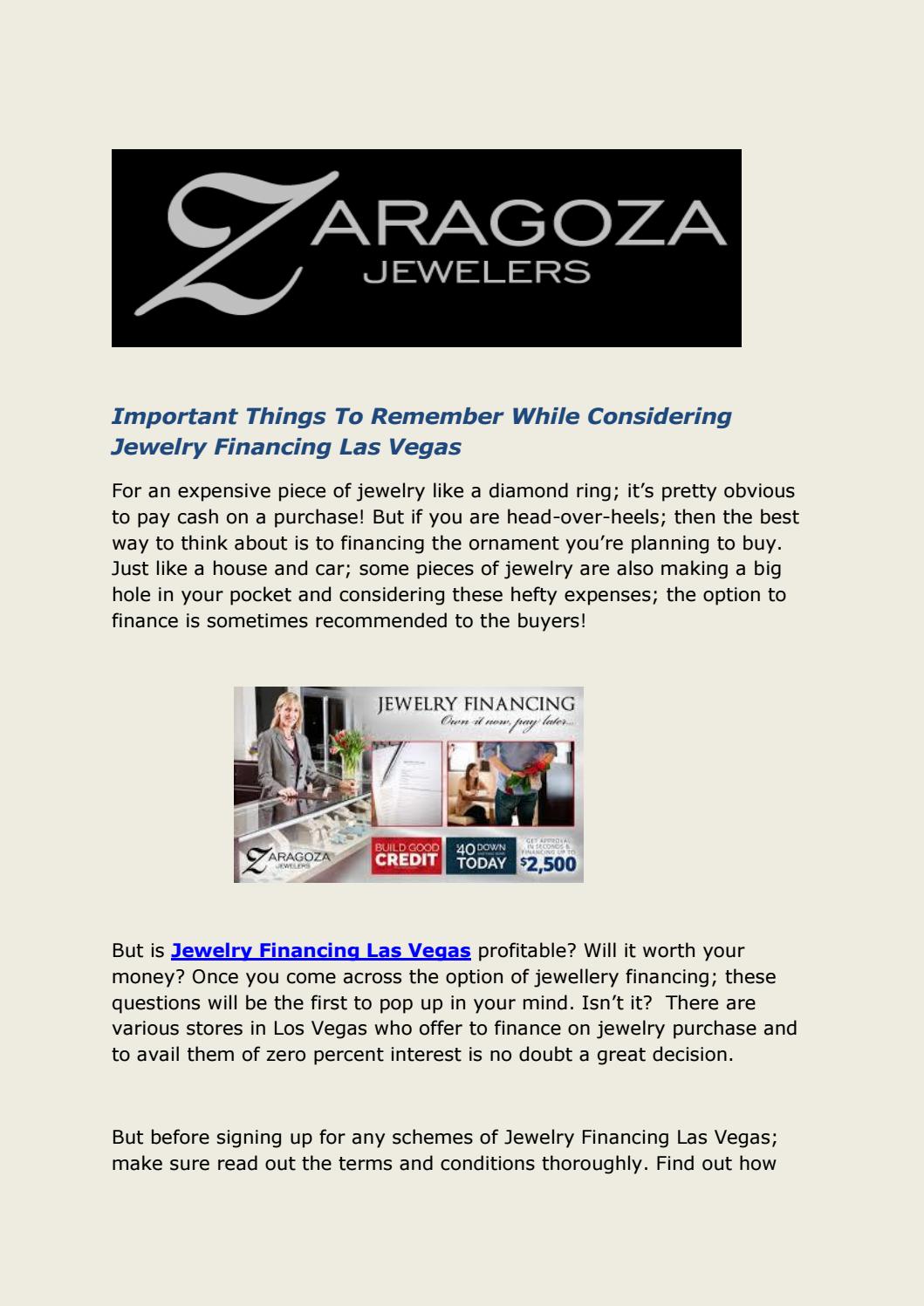 Jewelry financing las vegas by Zaragoza Jewelers Issuu