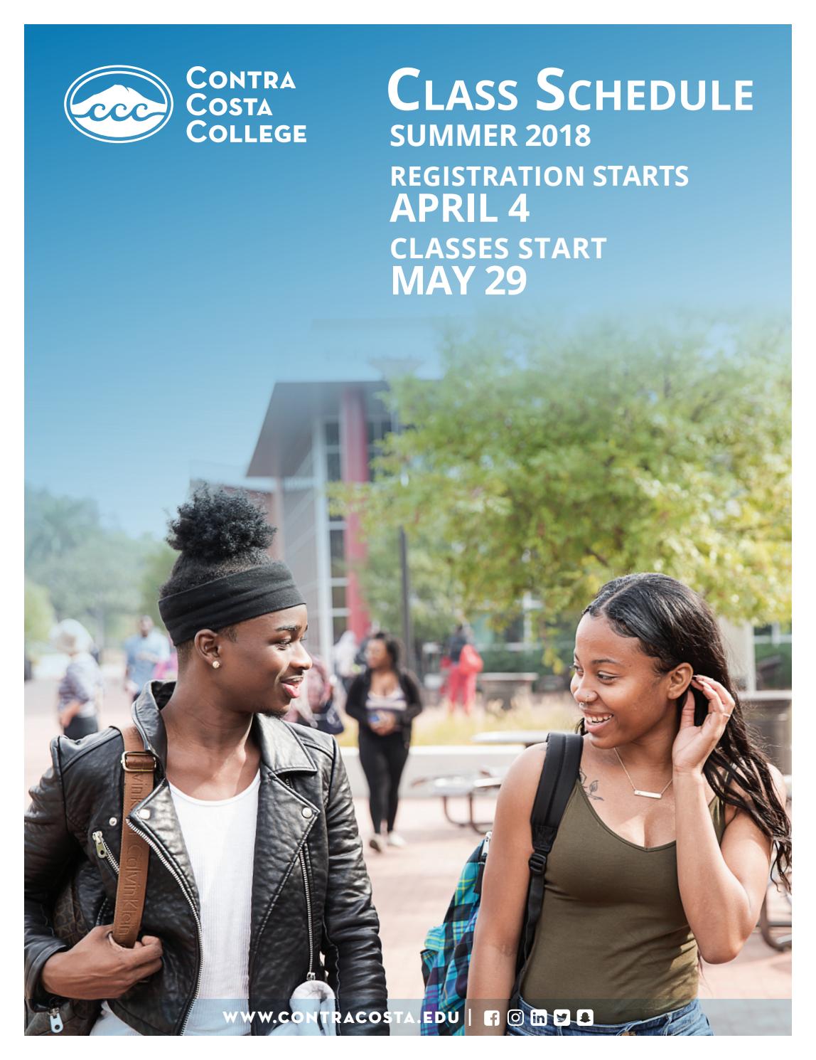 Contra Costa College Summer 2018 Schedule Of Classes By Contra Costa Contra Costa College Summer 2018 Schedule Of Classes By Contra Costa