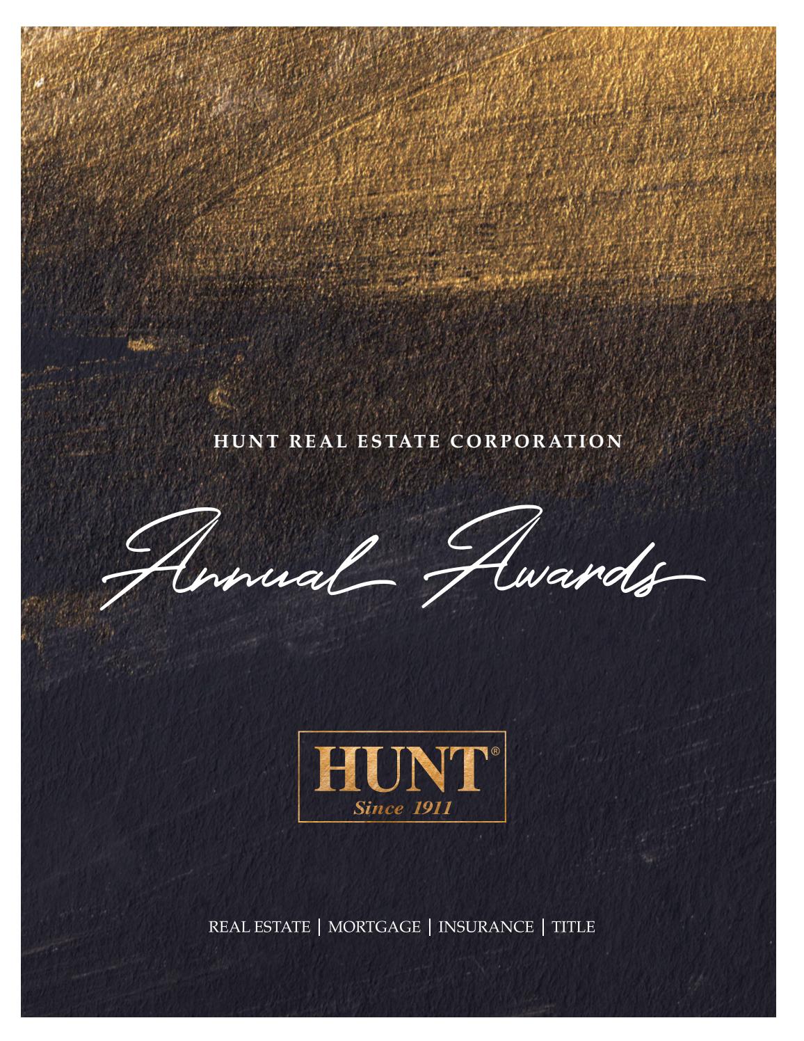 HUNT Real Estate Corporation 2017 Annual Awards Program by HUNT
