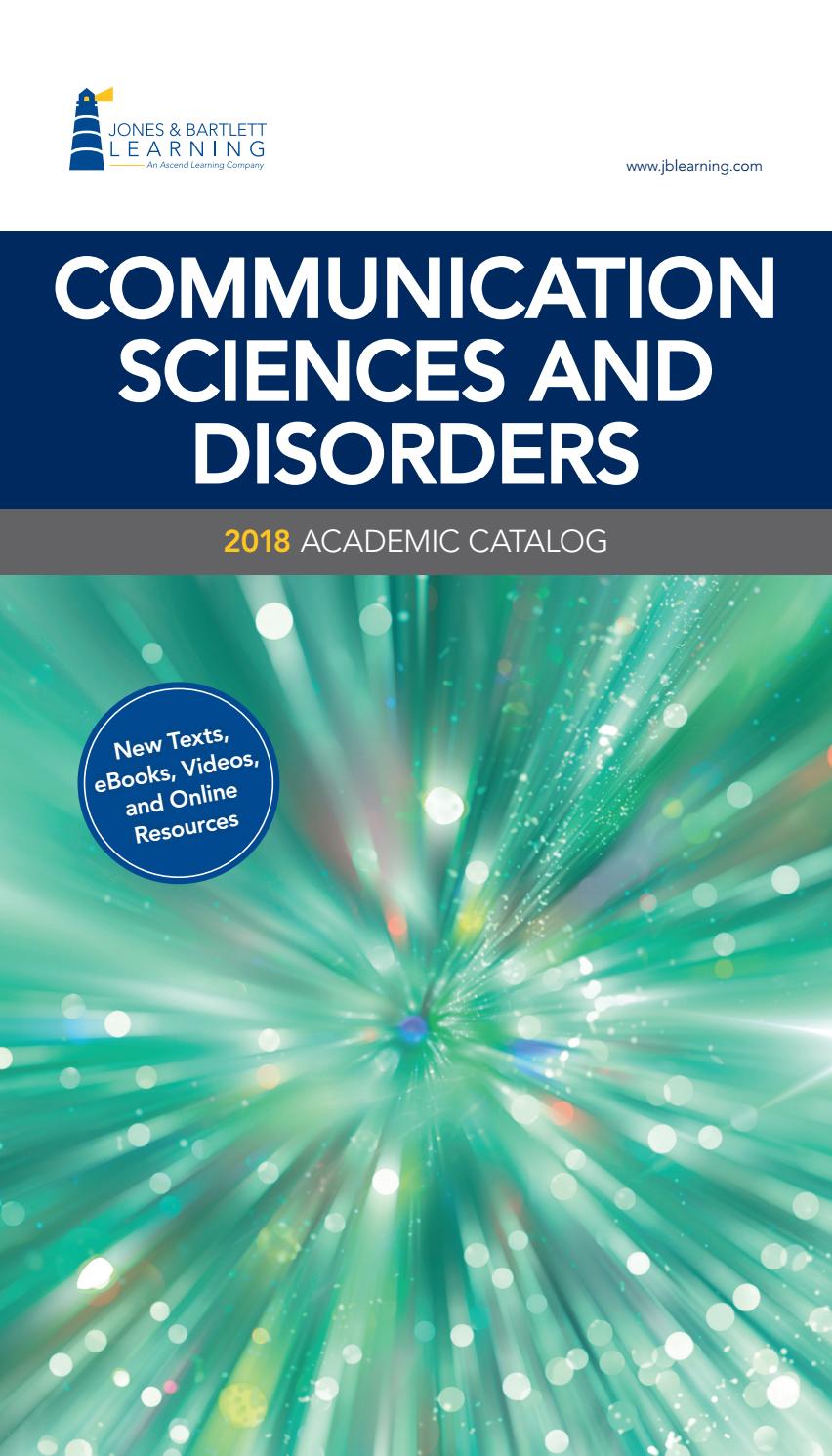 2018 Communication Sciences and Disorders Catalog by Jones & Bartlett
