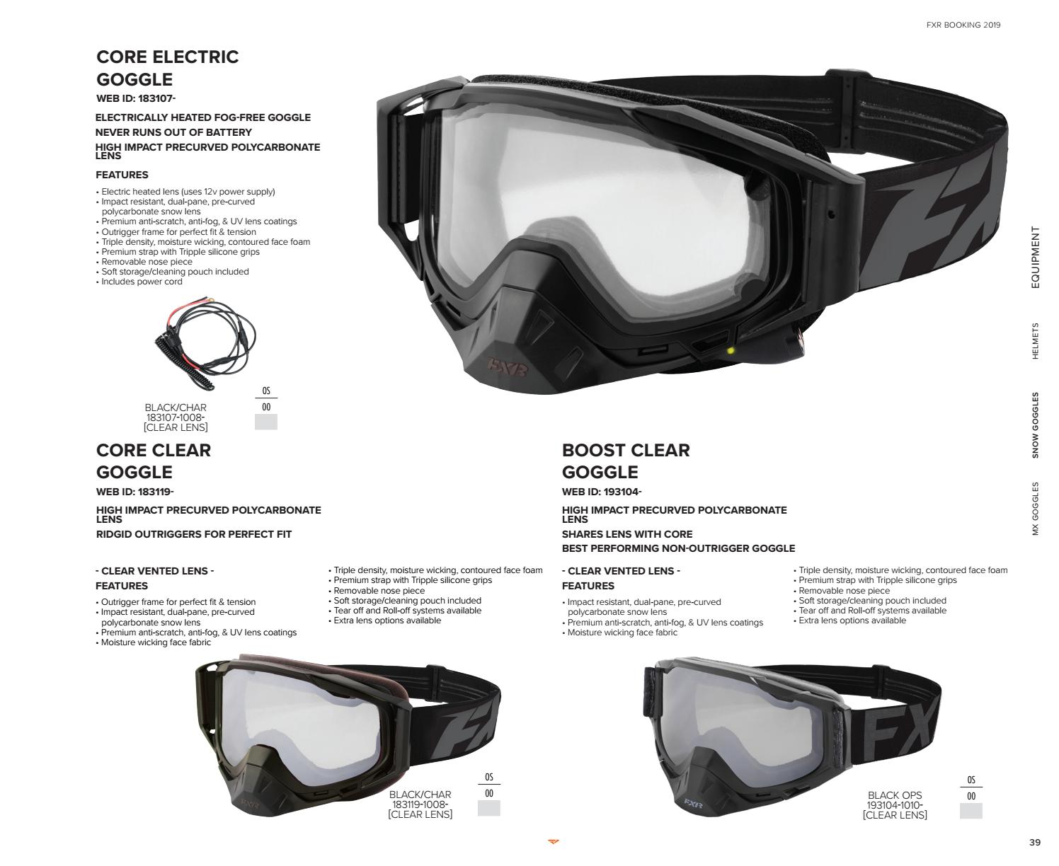 FXR 2019 Snow Helmet + Goggle Booking 