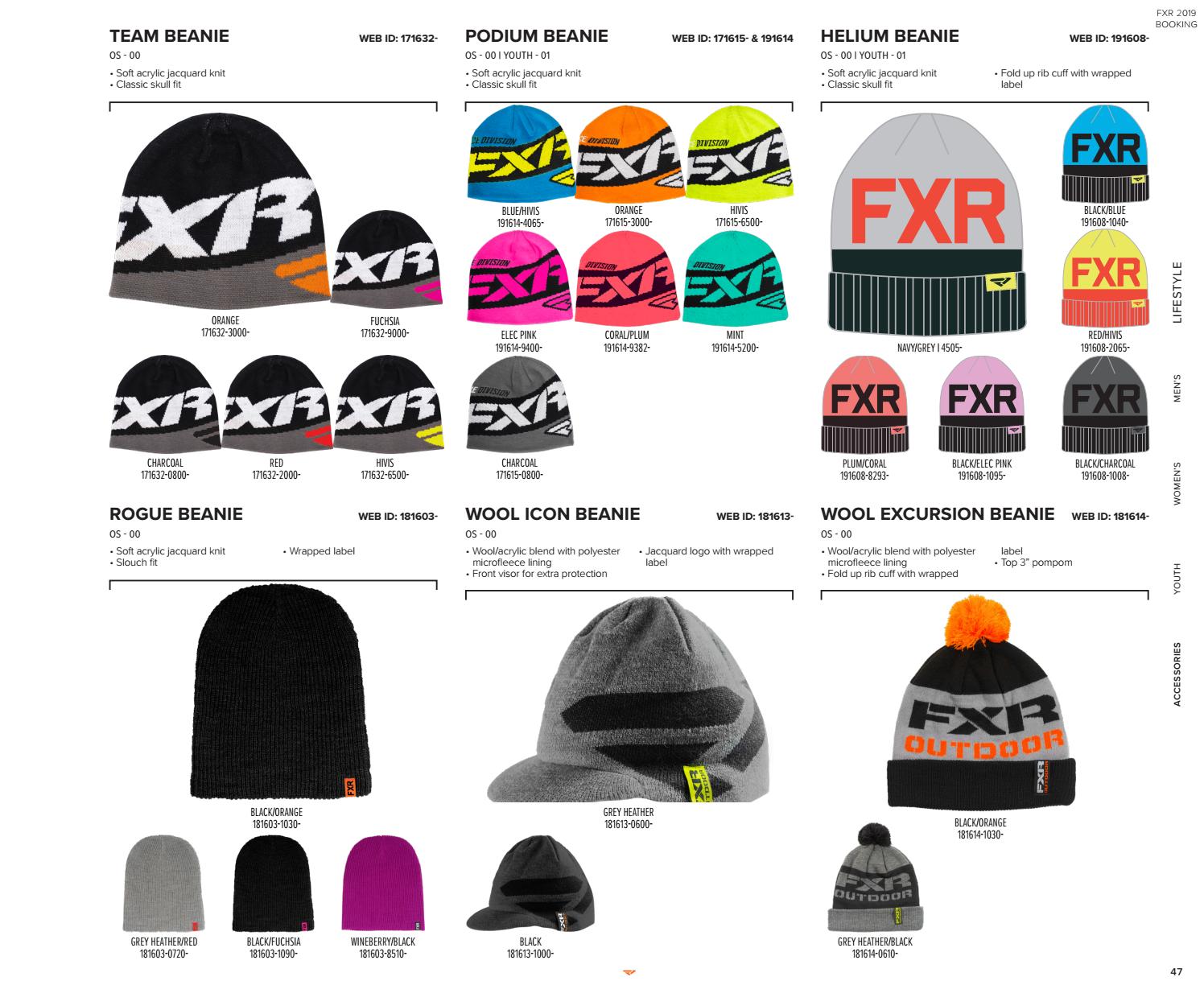 FXR Podium Beanie Hat Charcoal//Black//White