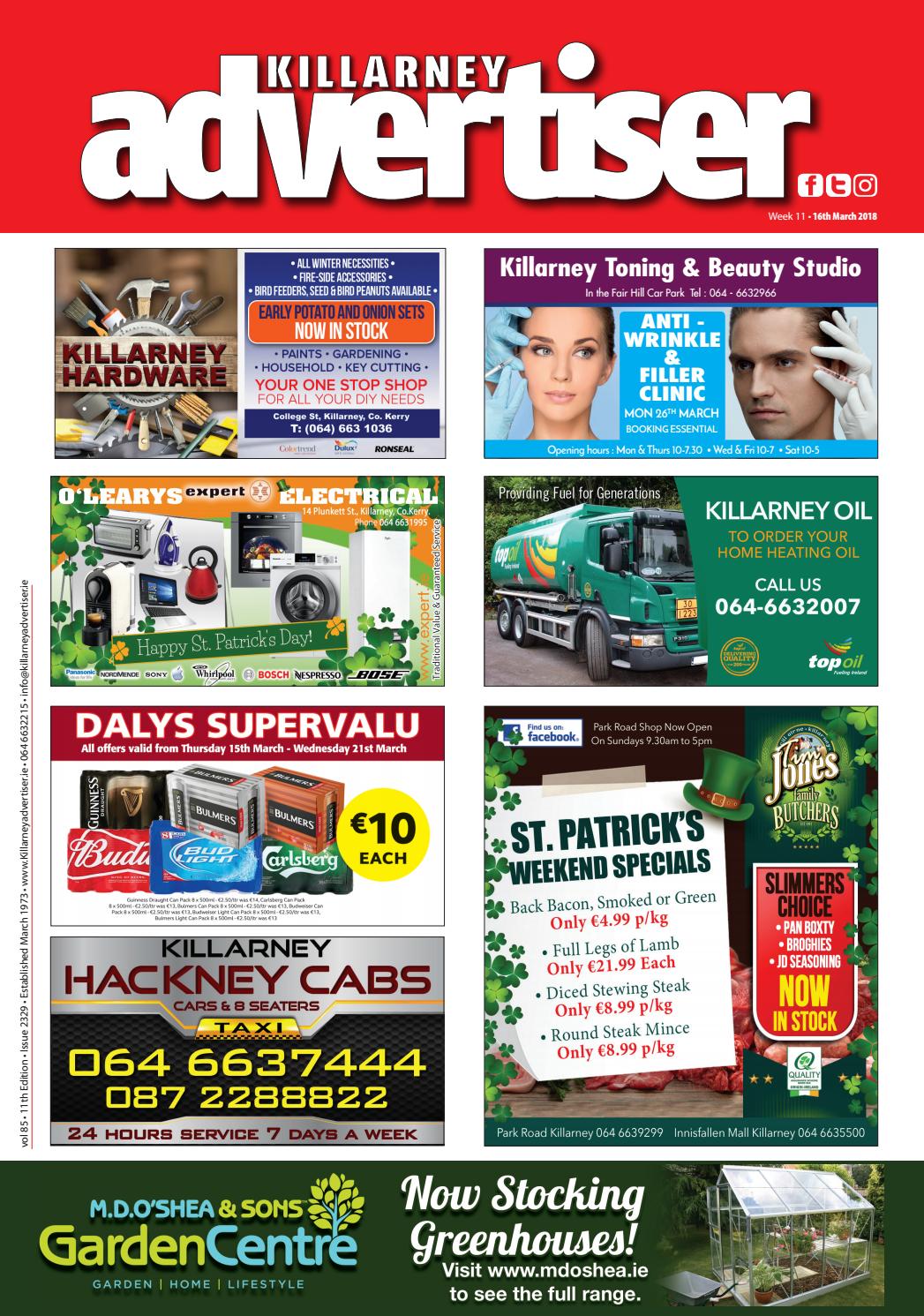 Killarney Advertiser 16th March, 2018 by Killarney Advertiser - Issuu