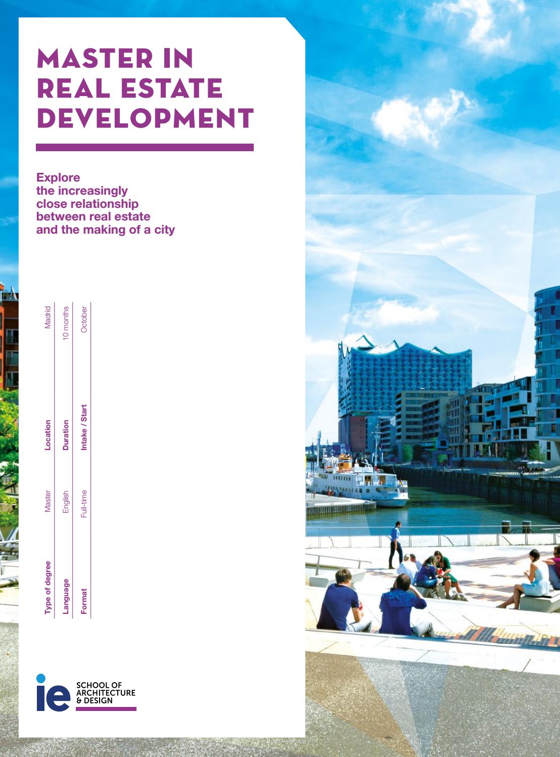 Master in Real Estate Development by IE School of Architecture and