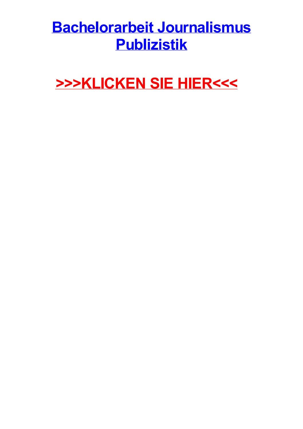Bachelorarbeit Journalismus Publizistik By Camillegihim Issuu