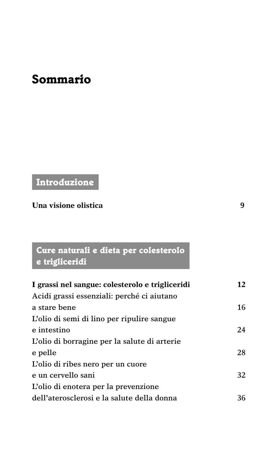 dieta per colesterolo e trigliceridi
