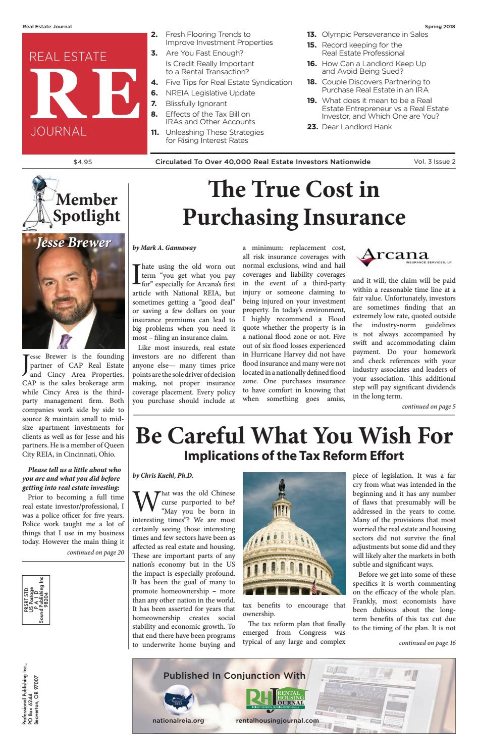 Real Estate Journal Spring 2018 by National Real Estate Investors