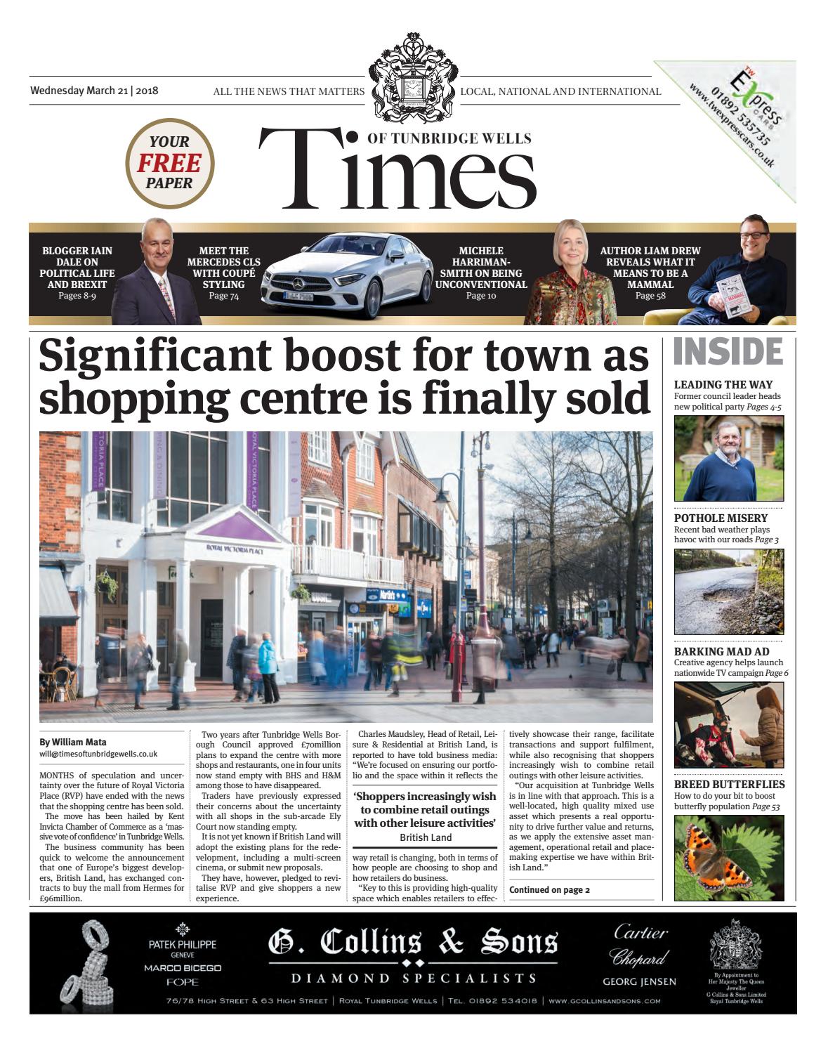 Times of Tunbridge Wells 21st March 2018 by One Media