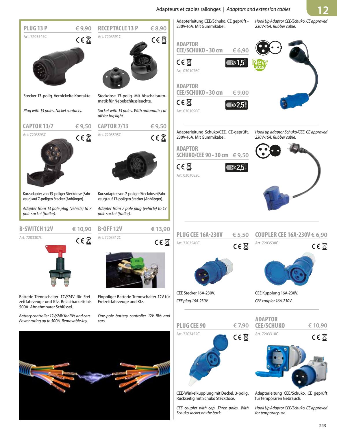 Adapterleitung Brunner CEE//CEE-Winkelkupplung
