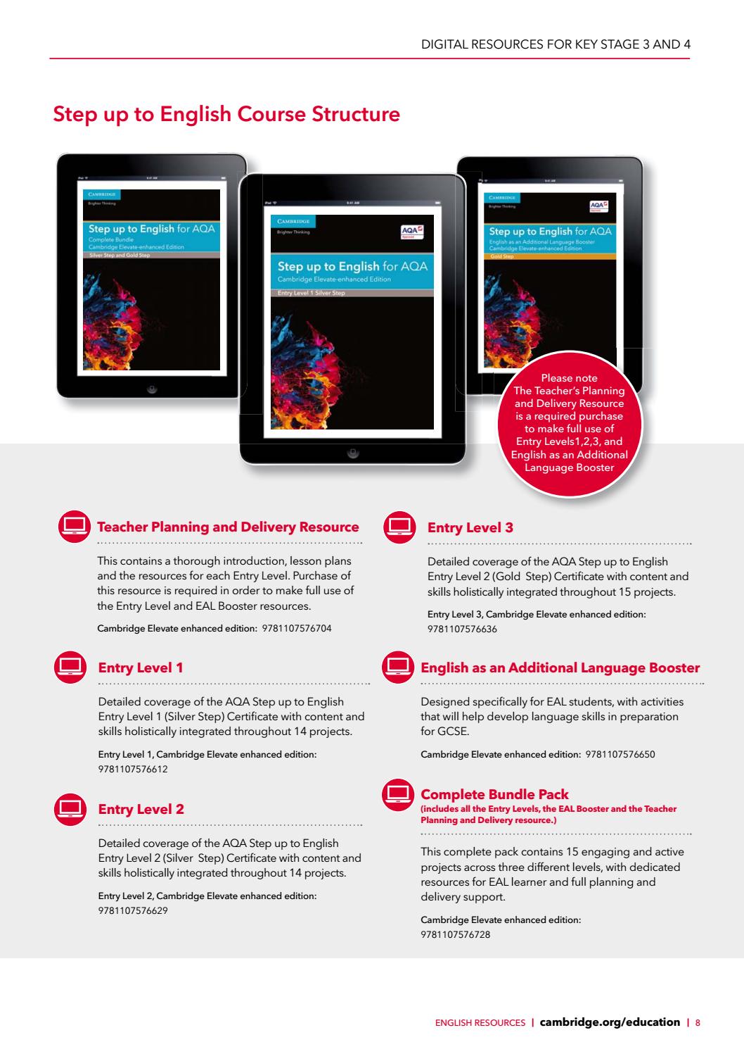 English Resources Catalogue 2018 by Cambridge University Press