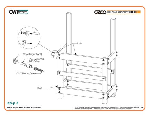 OZCO Building Products 家具目录 · OZCO 工程 庭院 长凳 or Buffet #520 第 15 页