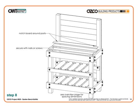 OZCO Building Products 家具目录 · OZCO 工程 庭院 长凳 or Buffet #520 第 20 页
