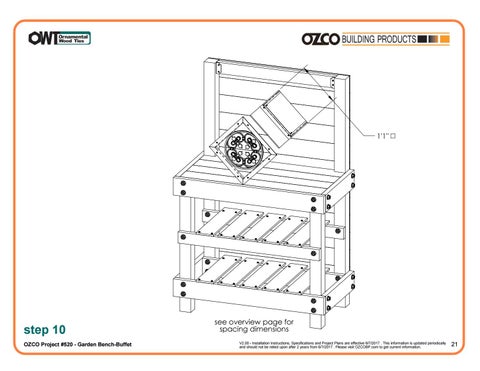 OZCO Building Products 家具目录 · OZCO 工程 庭院 长凳 or Buffet #520 第 22 页