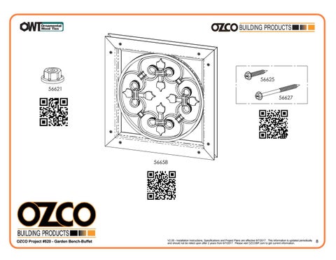 OZCO Building Products 家具目录 · OZCO 工程 庭院 长凳 or Buffet #520 第 9 页